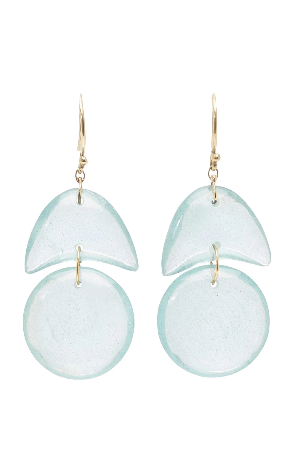 TEN THOUSAND THINGS Tiny Arps 18K Yellow Gold Aquamarine Earrings
