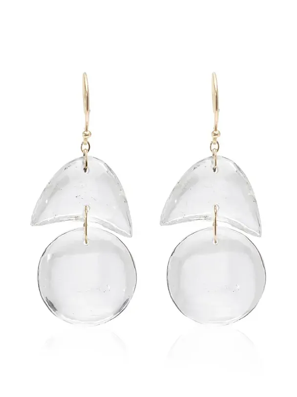 TEN THOUSAND THINGS Tiny Arps 18K Yellow Gold Crystal Quartz Earrings