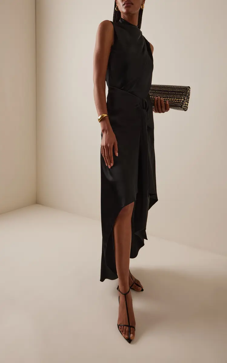 Galvan De Lovie Satin Maxi Wrap Skirt | Thumbnail 2 Galvan De Lovie Satin Maxi Wrap Skirt | Thumbnail 2
