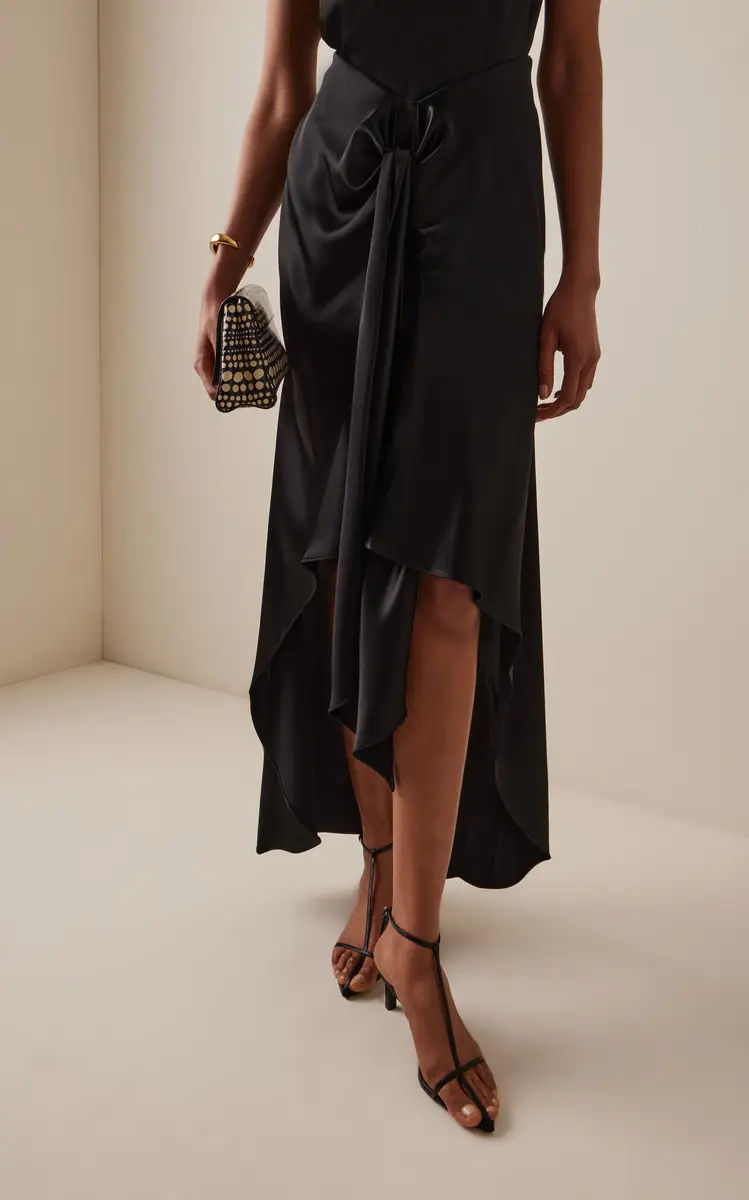 Galvan De Lovie Satin Maxi Wrap Skirt | Thumbnail 3 Galvan De Lovie Satin Maxi Wrap Skirt | Thumbnail 3