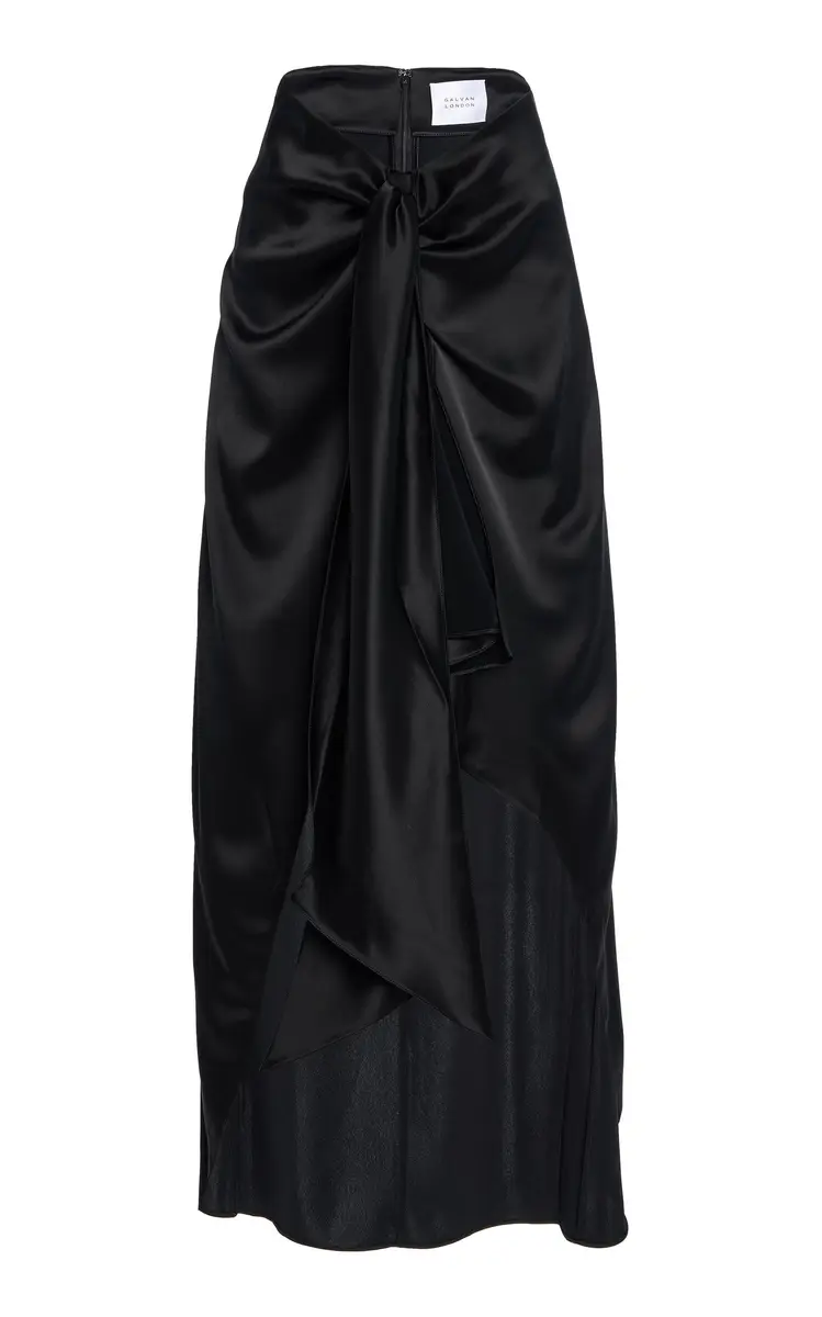 Galvan De Lovie Satin Maxi Wrap Skirt | Thumbnail 6 Galvan De Lovie Satin Maxi Wrap Skirt | Thumbnail 6
