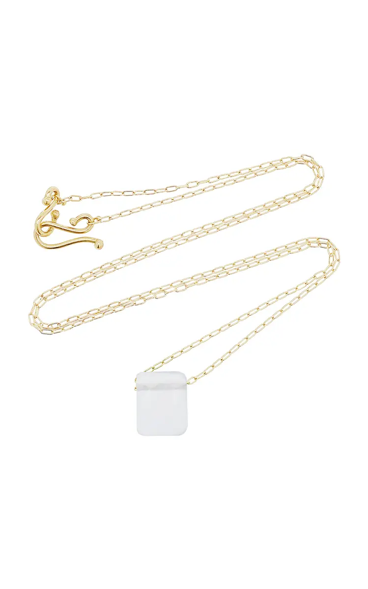 TEN THOUSAND THINGS Chiclet 18K Yellow Gold Chalcedony Necklace | Image 1 TEN THOUSAND THINGS Chiclet 18K Yellow Gold Chalcedony Necklace | Image 1
