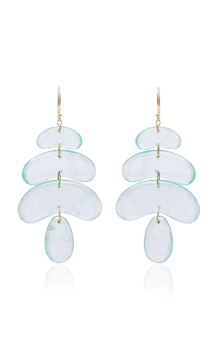 TEN THOUSAND THINGS Small Totem 18K Yellow Gold Aquamarine Earrings | Thumbnail 4 TEN THOUSAND THINGS Small Totem 18K Yellow Gold Aquamarine Earrings | Thumbnail 4