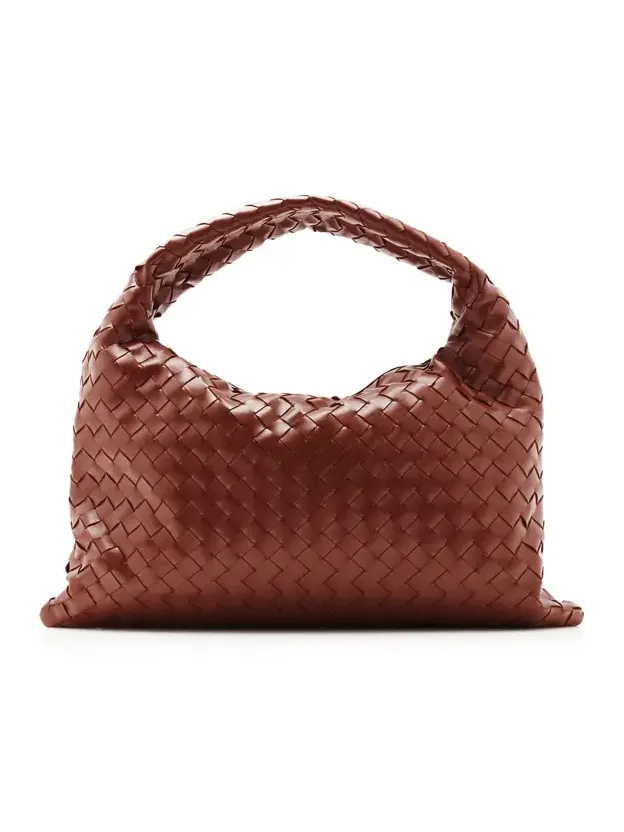 Small Hop Intrecciato Leather Bag