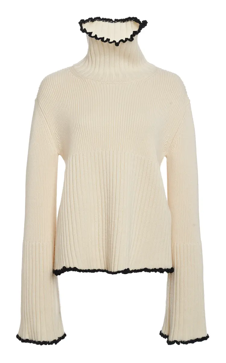 Jil Sander Ribbed-Knit Wool-Blend Sweater | Thumbnail 6 Jil Sander Ribbed-Knit Wool-Blend Sweater | Thumbnail 6