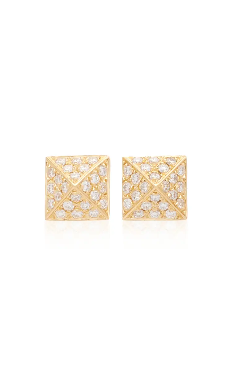 Anita Ko Spike 18K Yellow Gold Diamond Earrings | Thumbnail 4