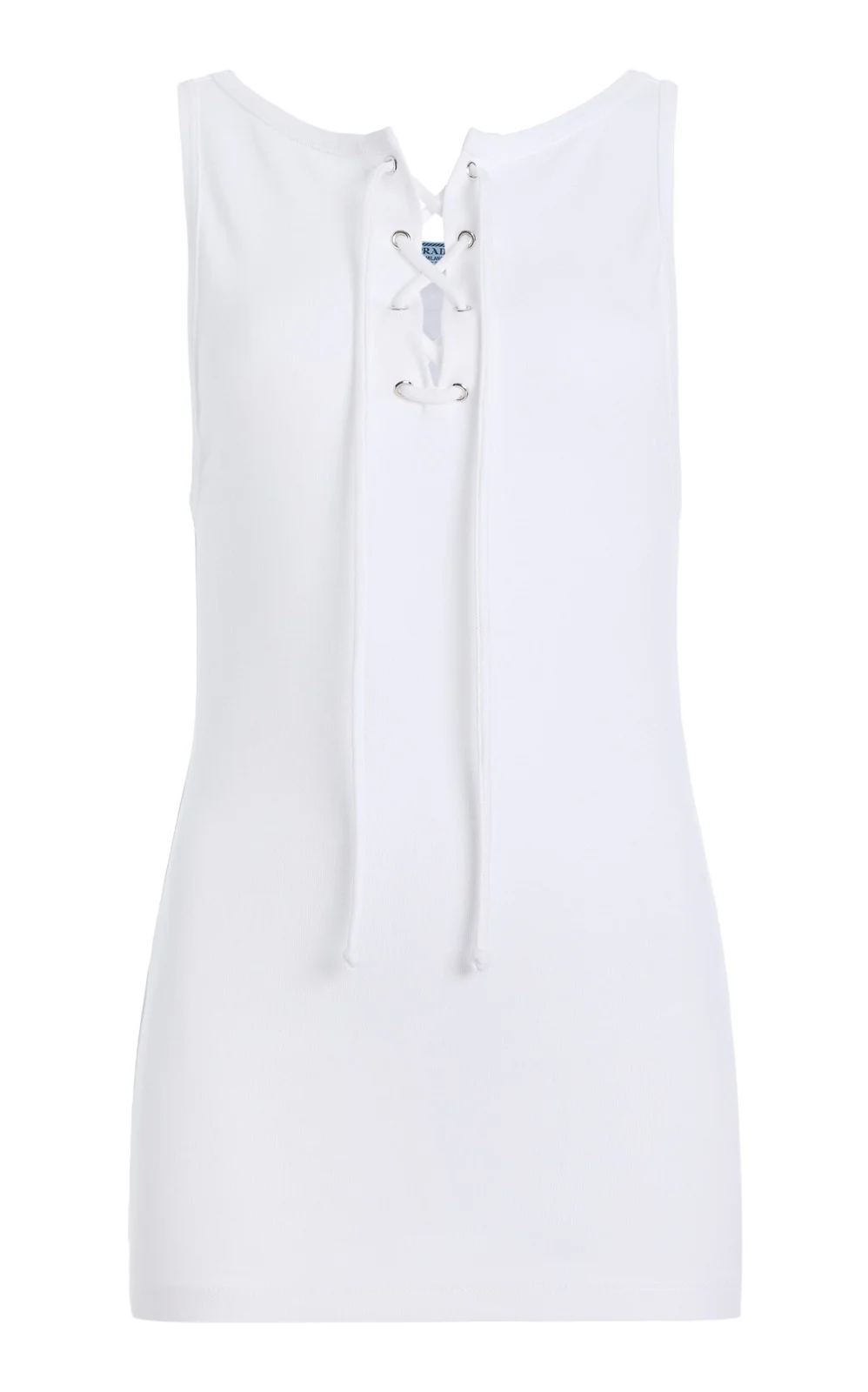 Lace-Up Cotton-Jersey Tank Top