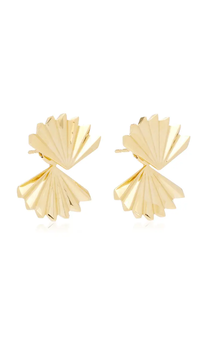 Anita Ko Double Fan 18K Yellow Gold Earrings | Thumbnail 3