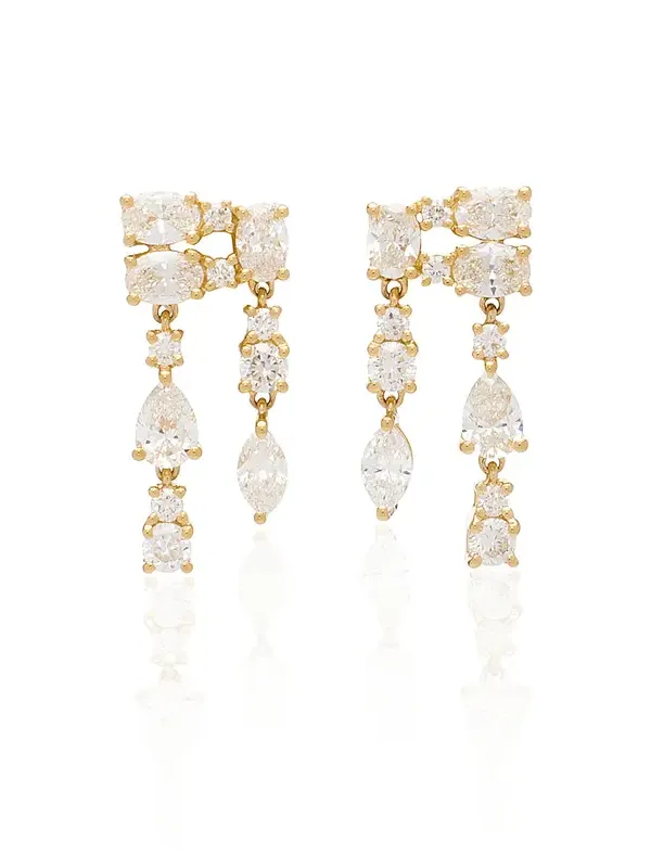 Maya 18K Yellow Gold Diamond Earrings