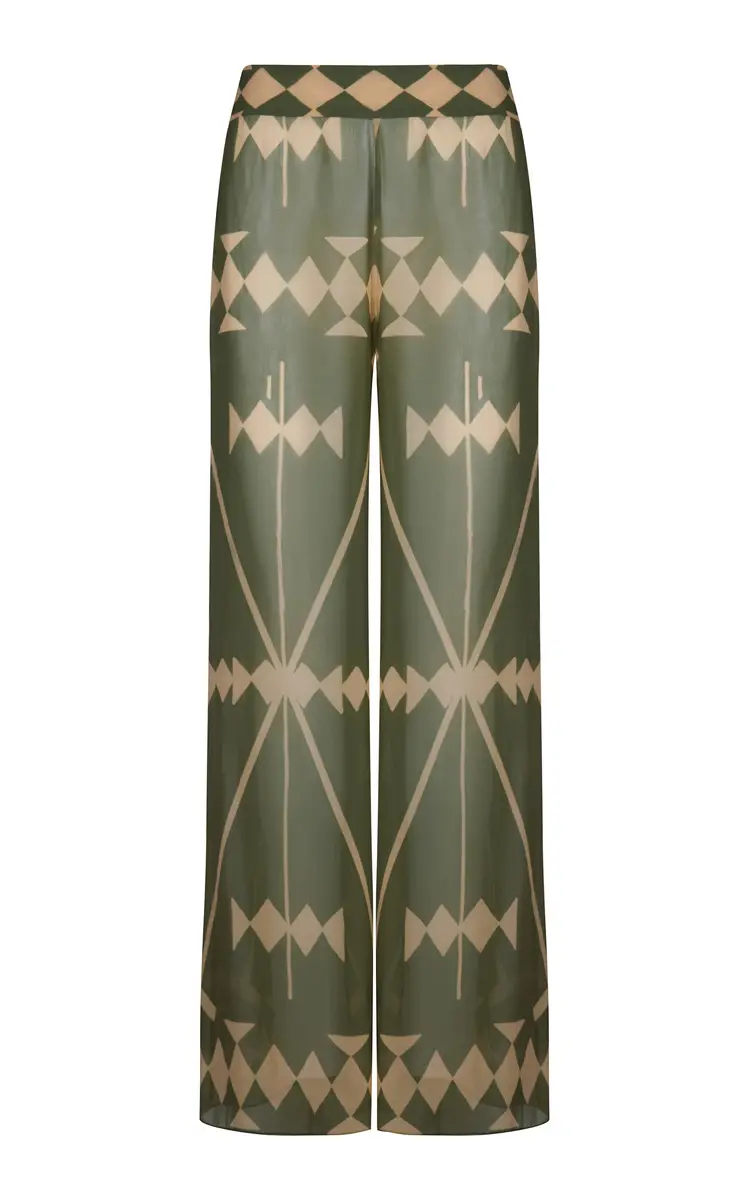 Johanna Ortiz Rapsodia Georgette Wide-Leg Pants