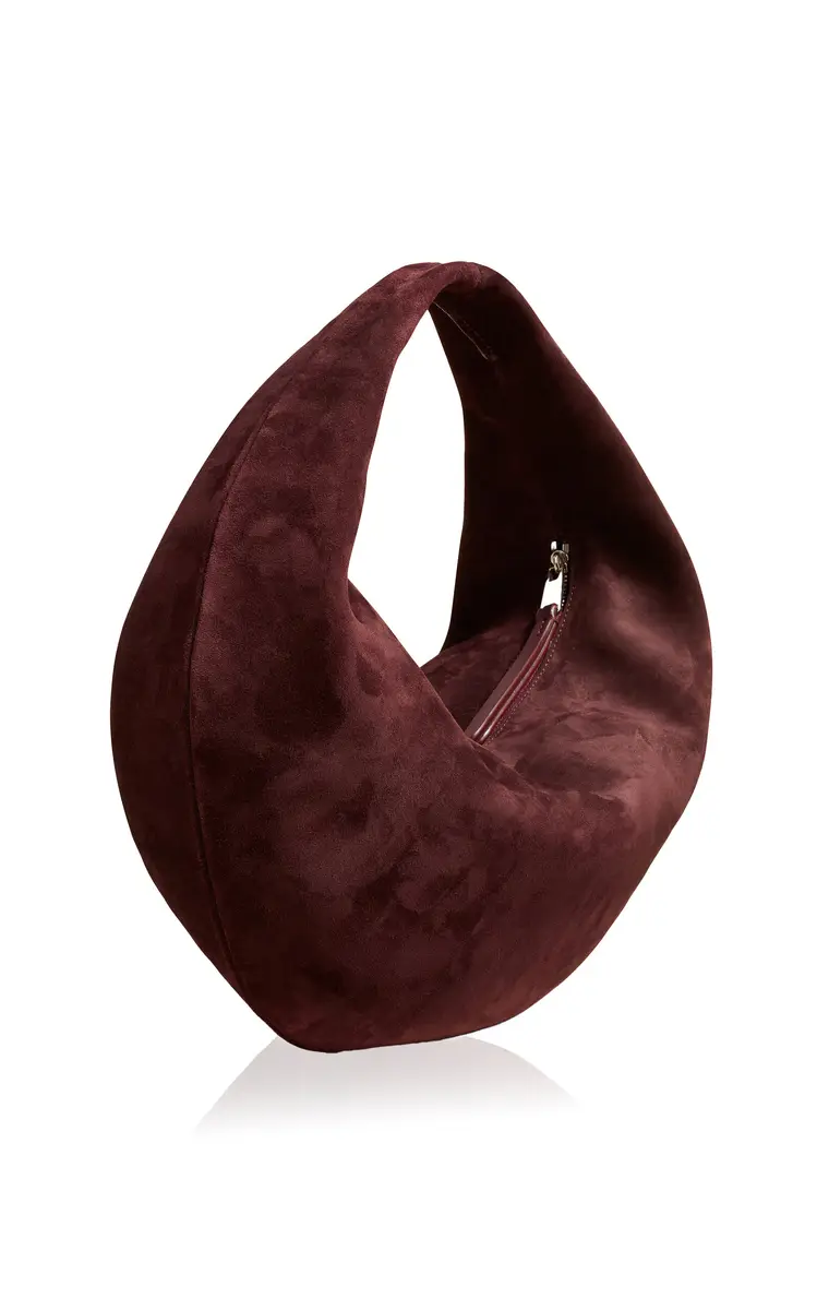 Khaite Olivia Medium Suede Hobo Bag - Purple - OS | Thumbnail 3 Khaite Olivia Medium Suede Hobo Bag - Purple - OS | Thumbnail 3
