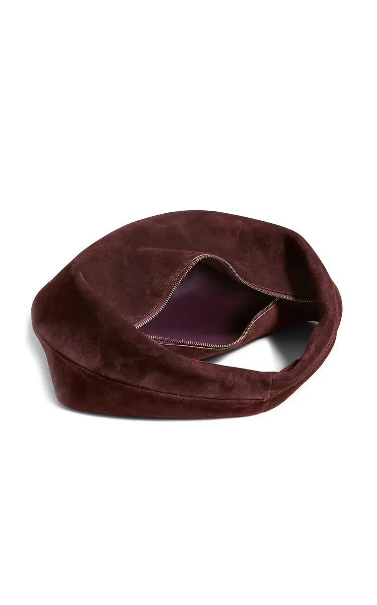Khaite Olivia Medium Suede Hobo Bag - Purple - OS | Thumbnail 8 Khaite Olivia Medium Suede Hobo Bag - Purple - OS | Thumbnail 8