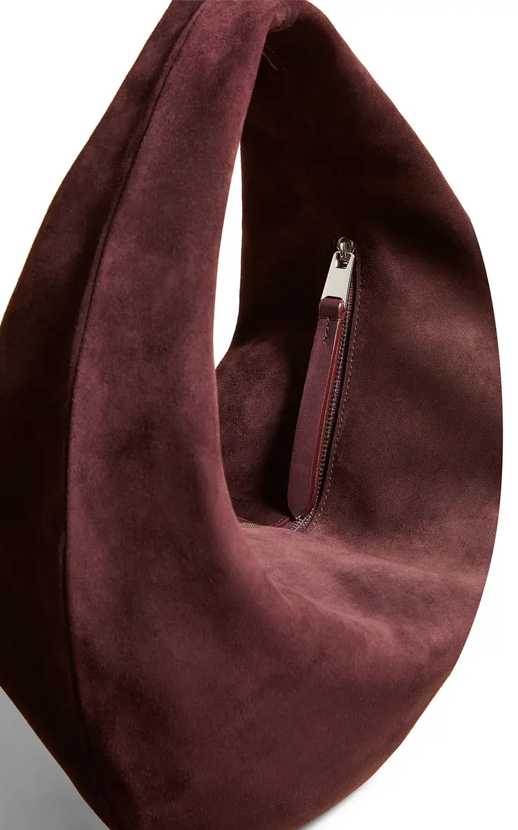 Khaite Olivia Medium Suede Hobo Bag - Purple - OS | Thumbnail 9 Khaite Olivia Medium Suede Hobo Bag - Purple - OS | Thumbnail 9