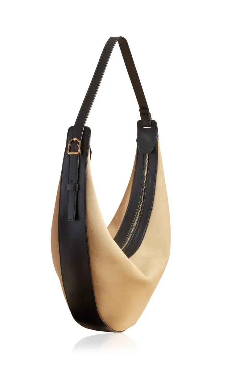 Khaite Augustina Canvas-Leather Hobo Bag | Thumbnail 3 Khaite Augustina Canvas-Leather Hobo Bag | Thumbnail 3