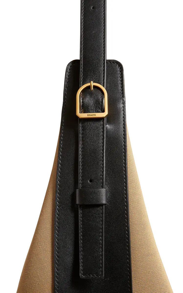 Khaite Augustina Canvas-Leather Hobo Bag | Thumbnail 5 Khaite Augustina Canvas-Leather Hobo Bag | Thumbnail 5