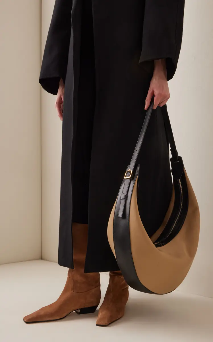 Khaite Augustina Canvas-Leather Hobo Bag | Thumbnail 10 Khaite Augustina Canvas-Leather Hobo Bag | Thumbnail 10