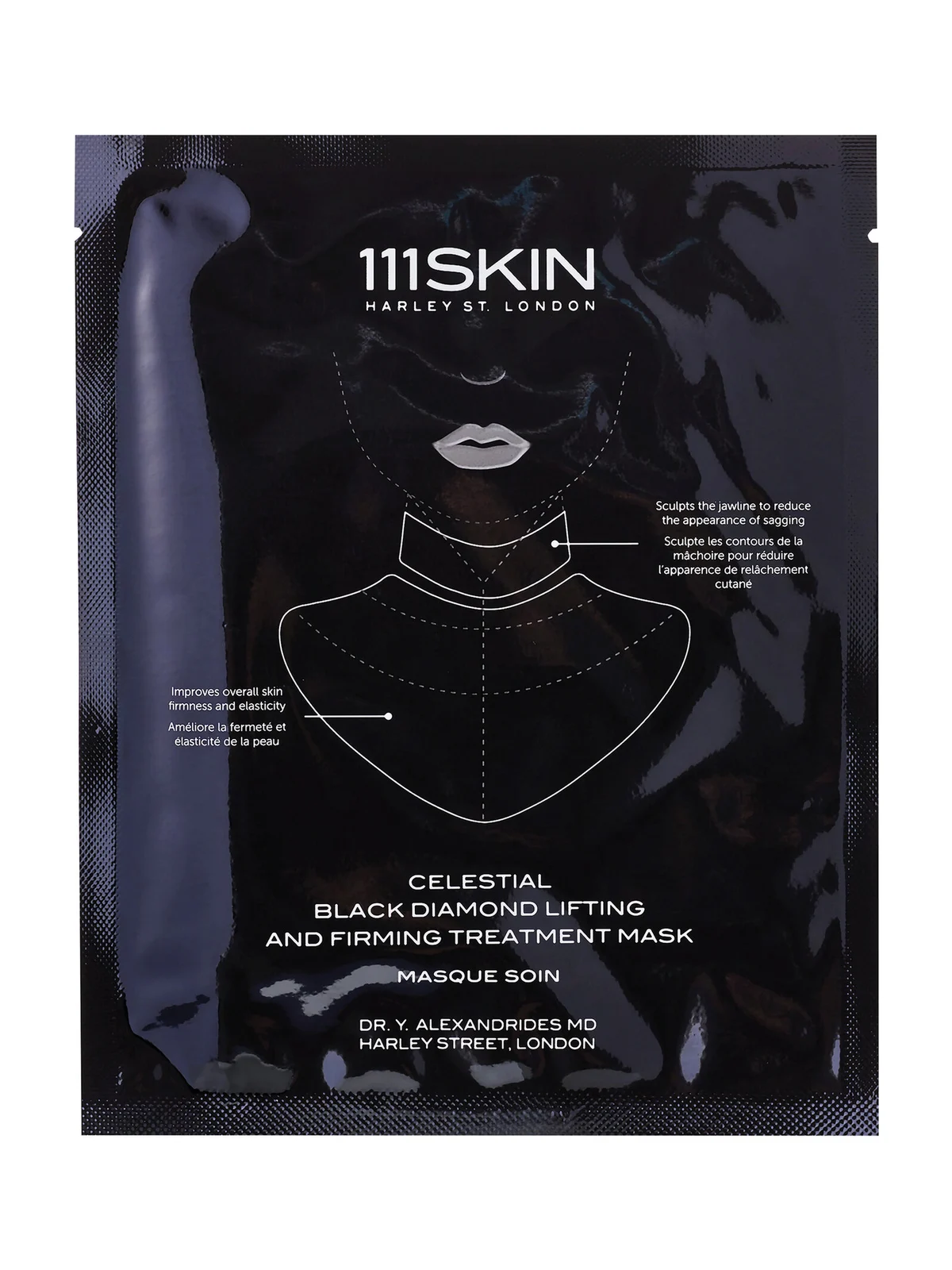 111SKIN Set-of-5 Black Diamond Lifting and Firming Neck Mask