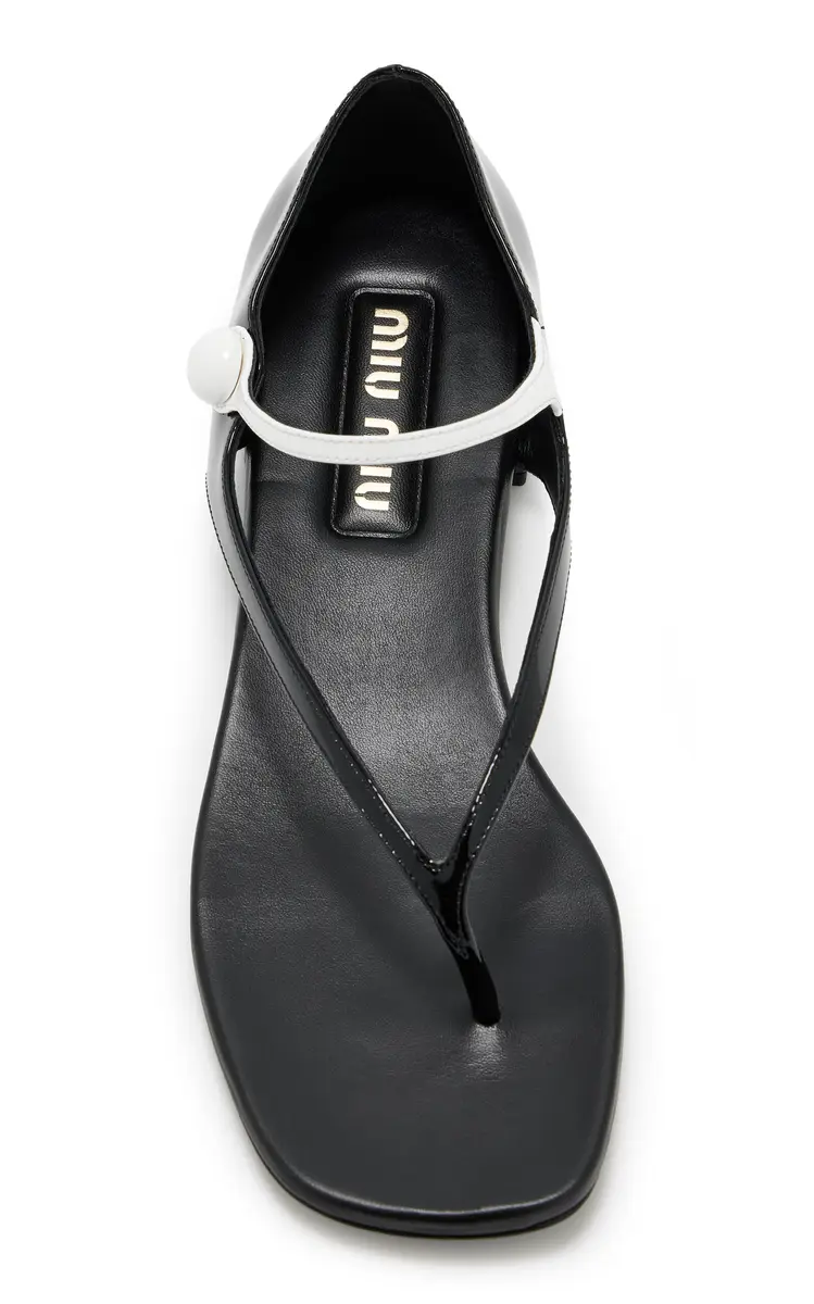 Miu Miu Leather Sandals | Thumbnail 5 Miu Miu Leather Sandals | Thumbnail 5