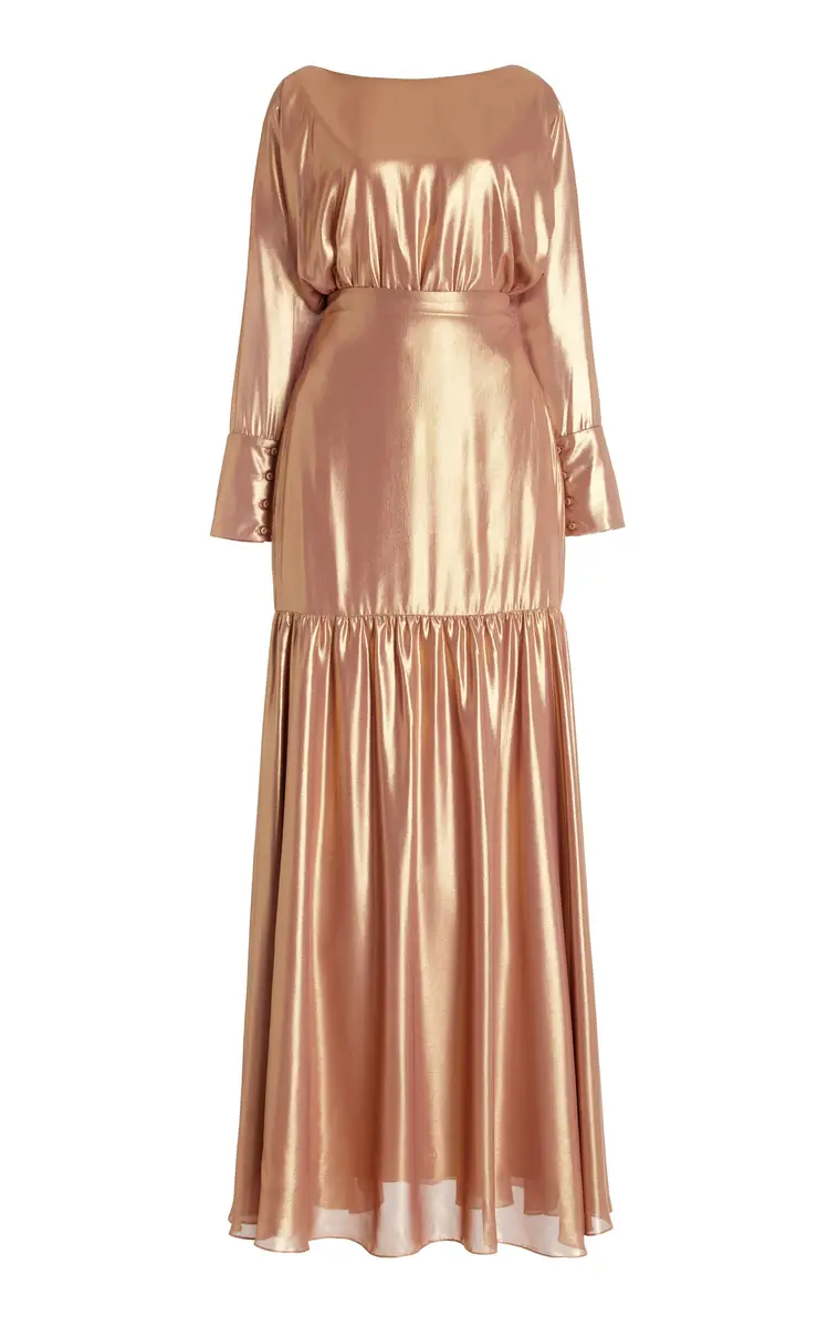 ANDRES OTALORA Exclusive Lame Maxi Dress