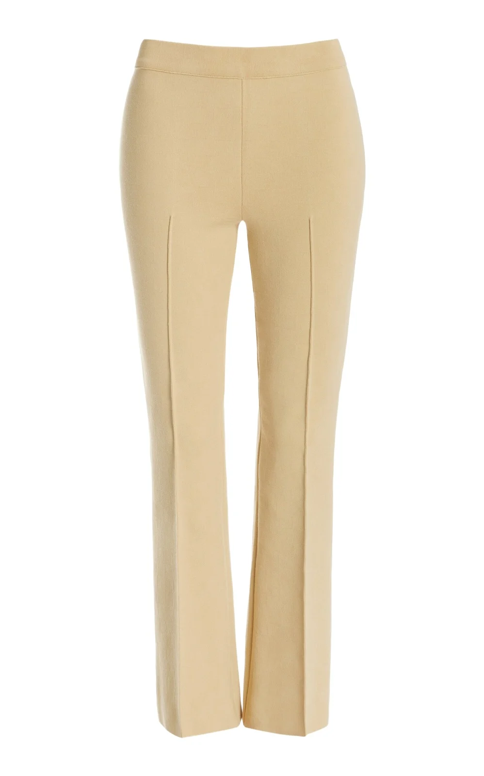 Kick Stretch-Cotton Knit Cropped Flared Pants Kick Stretch-Cotton Knit Cropped Flared Pants