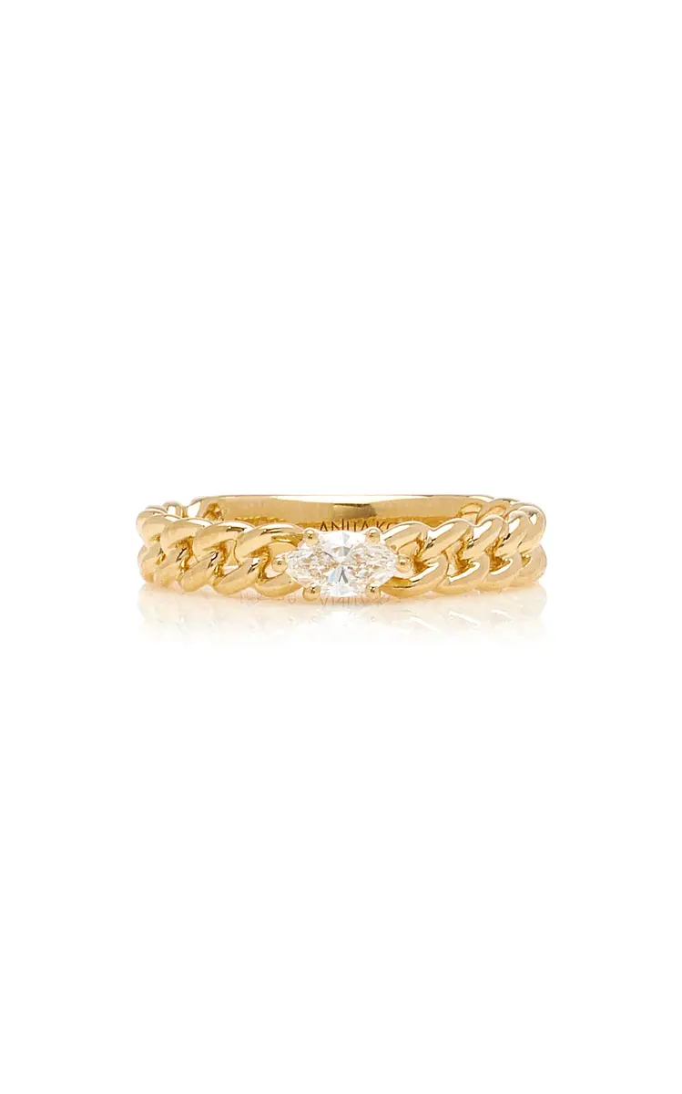 Anita Ko 18K Yellow Gold Diamond Chain Link Ring | Thumbnail 6 Anita Ko 18K Yellow Gold Diamond Chain Link Ring | Thumbnail 6