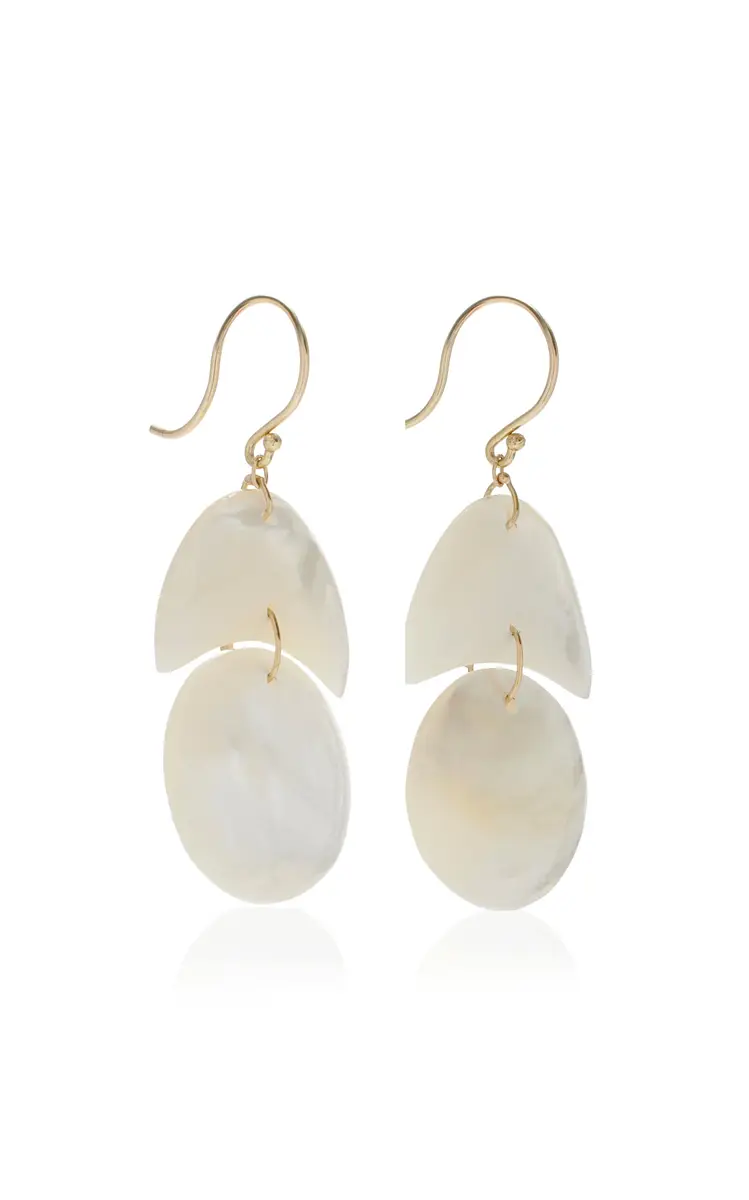 TEN THOUSAND THINGS Tiny Arp 18K Yellow Gold Mother-of-Pearl Earrings | Thumbnail 3 TEN THOUSAND THINGS Tiny Arp 18K Yellow Gold Mother-of-Pearl Earrings | Thumbnail 3