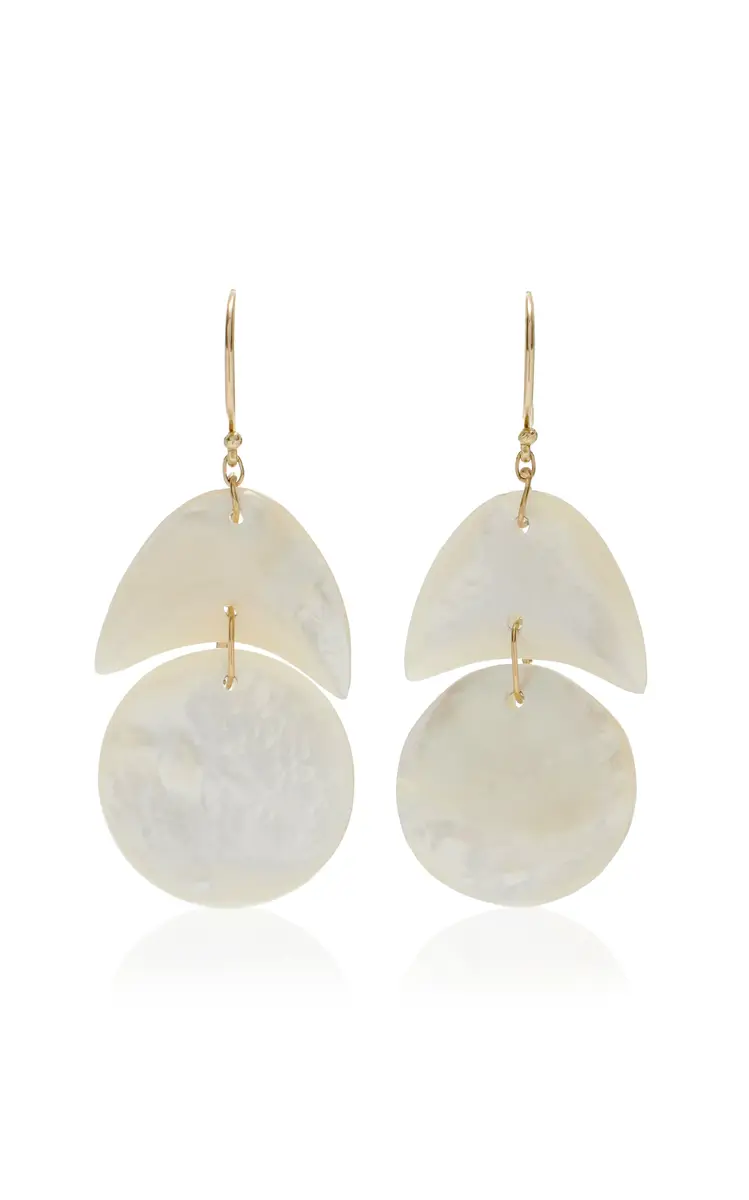 TEN THOUSAND THINGS Tiny Arp 18K Yellow Gold Mother-of-Pearl Earrings | Thumbnail 4 TEN THOUSAND THINGS Tiny Arp 18K Yellow Gold Mother-of-Pearl Earrings | Thumbnail 4