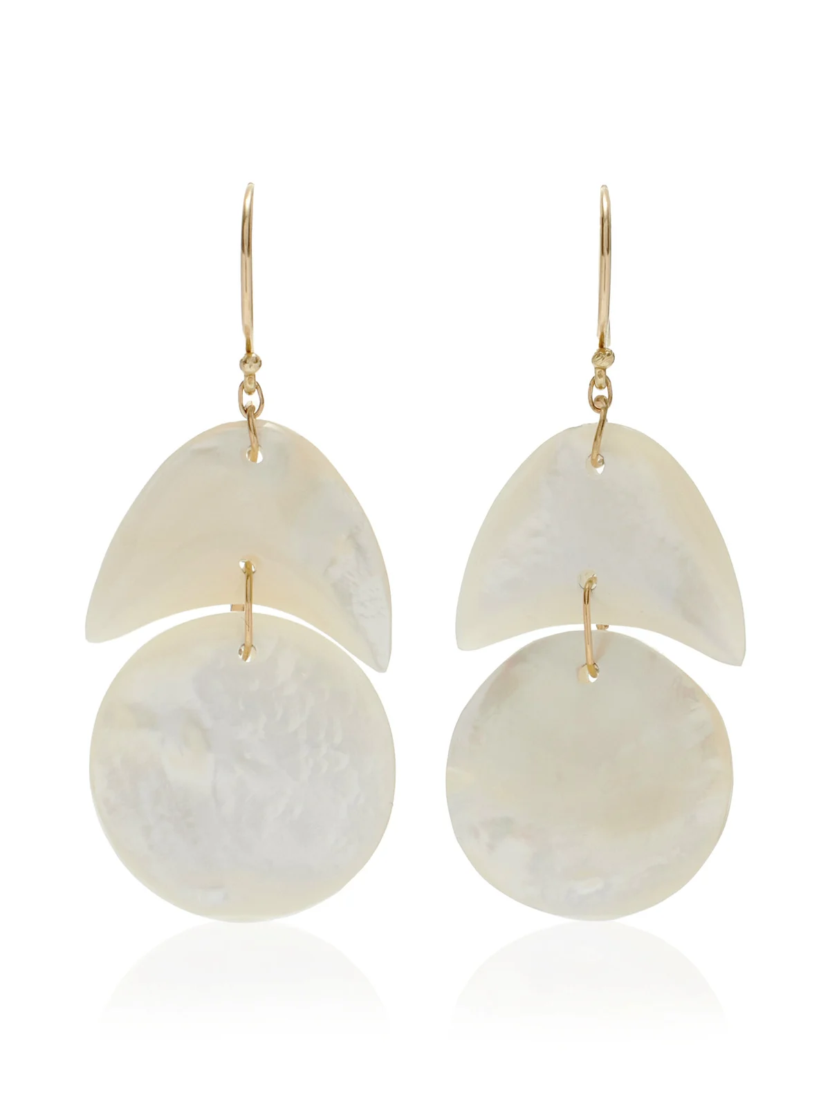 TEN THOUSAND THINGS Tiny Arp 18K Yellow Gold Mother-of-Pearl Earrings