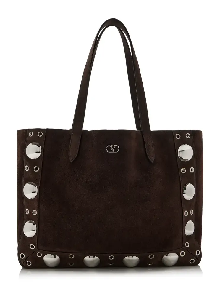 Studded Suede Tote Bag Studded Suede Tote Bag