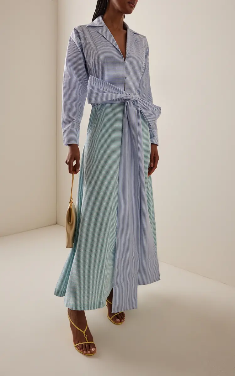 BERNADETTE Exclusive Riviera Clarence Striped Cotton Maxi Shirt Dress | Thumbnail 3 BERNADETTE Exclusive Riviera Clarence Striped Cotton Maxi Shirt Dress | Thumbnail 3