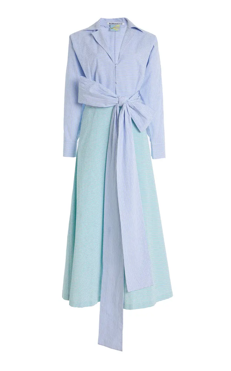 BERNADETTE Exclusive Riviera Clarence Striped Cotton Maxi Shirt Dress | Thumbnail 6 BERNADETTE Exclusive Riviera Clarence Striped Cotton Maxi Shirt Dress | Thumbnail 6