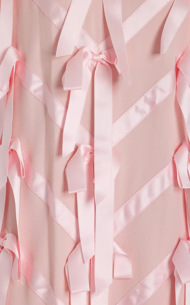 Prada Ribbon-Embroidered Satin Midi Dress | Thumbnail 5 Prada Ribbon-Embroidered Satin Midi Dress | Thumbnail 5