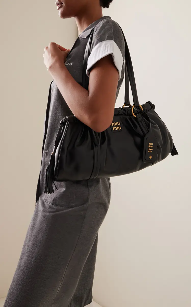 Miu Miu Miuarchive Leather Shoulder Bag | Thumbnail 3