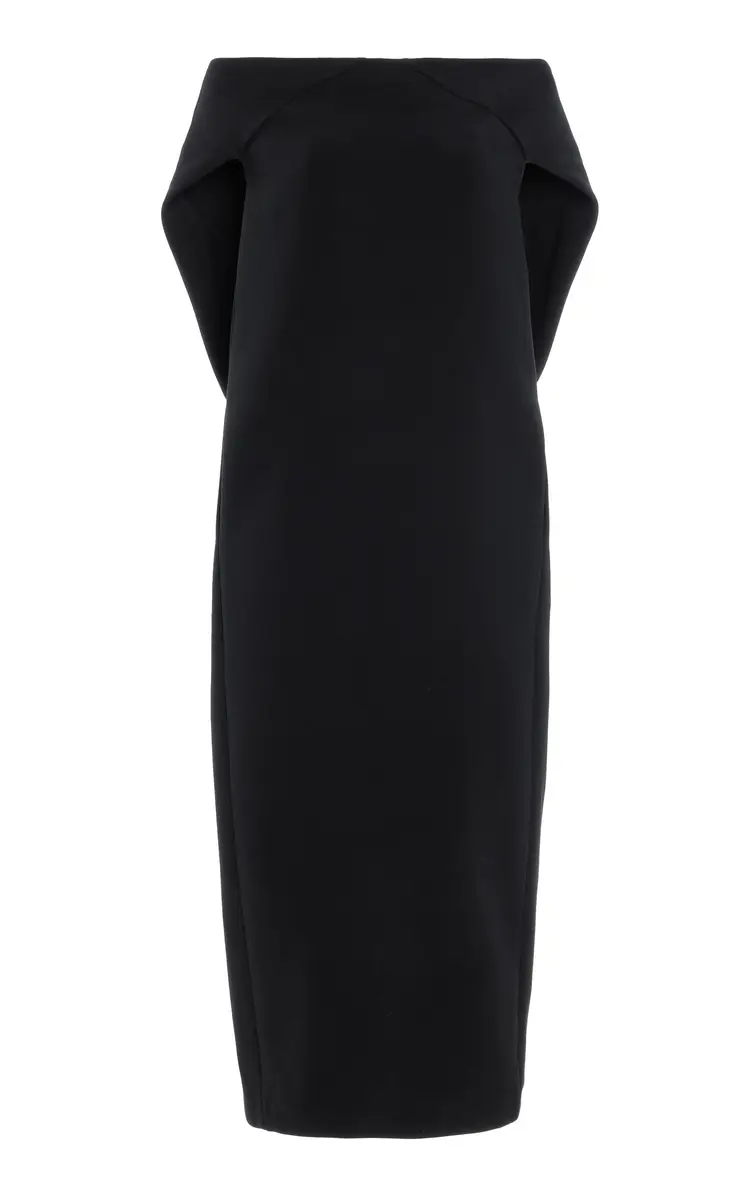 The Row Anitas Cape-Detailed Wool Gabardine Midi Dress | Thumbnail 6 The Row Anitas Cape-Detailed Wool Gabardine Midi Dress | Thumbnail 6
