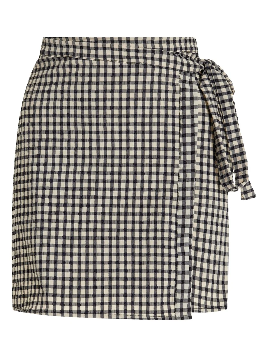 JUILLET SWIMWEAR Exclusive Gingham Wrap Skirt