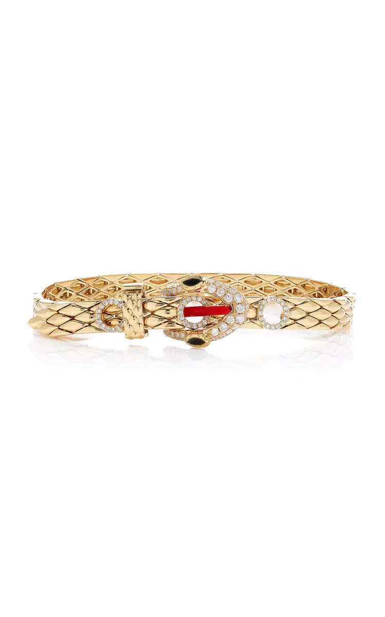 Yvonne Léon Gold Python Bracelet | Thumbnail 3