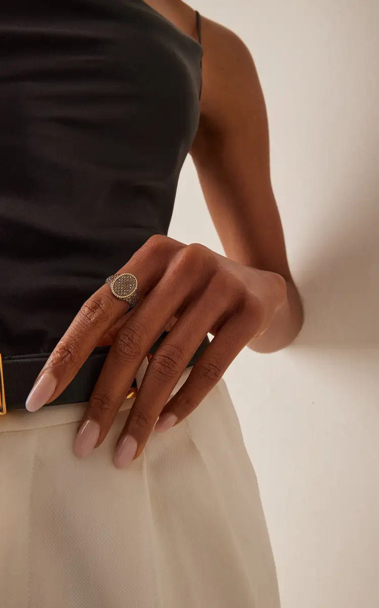Yvonne Léon Python Oval Signet Ring | Thumbnail 4