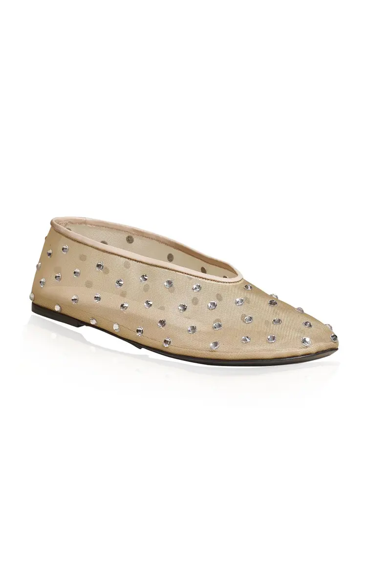 Khaite Marcy Crystal-Embellished Mesh Flats | Thumbnail 2 Khaite Marcy Crystal-Embellished Mesh Flats | Thumbnail 2