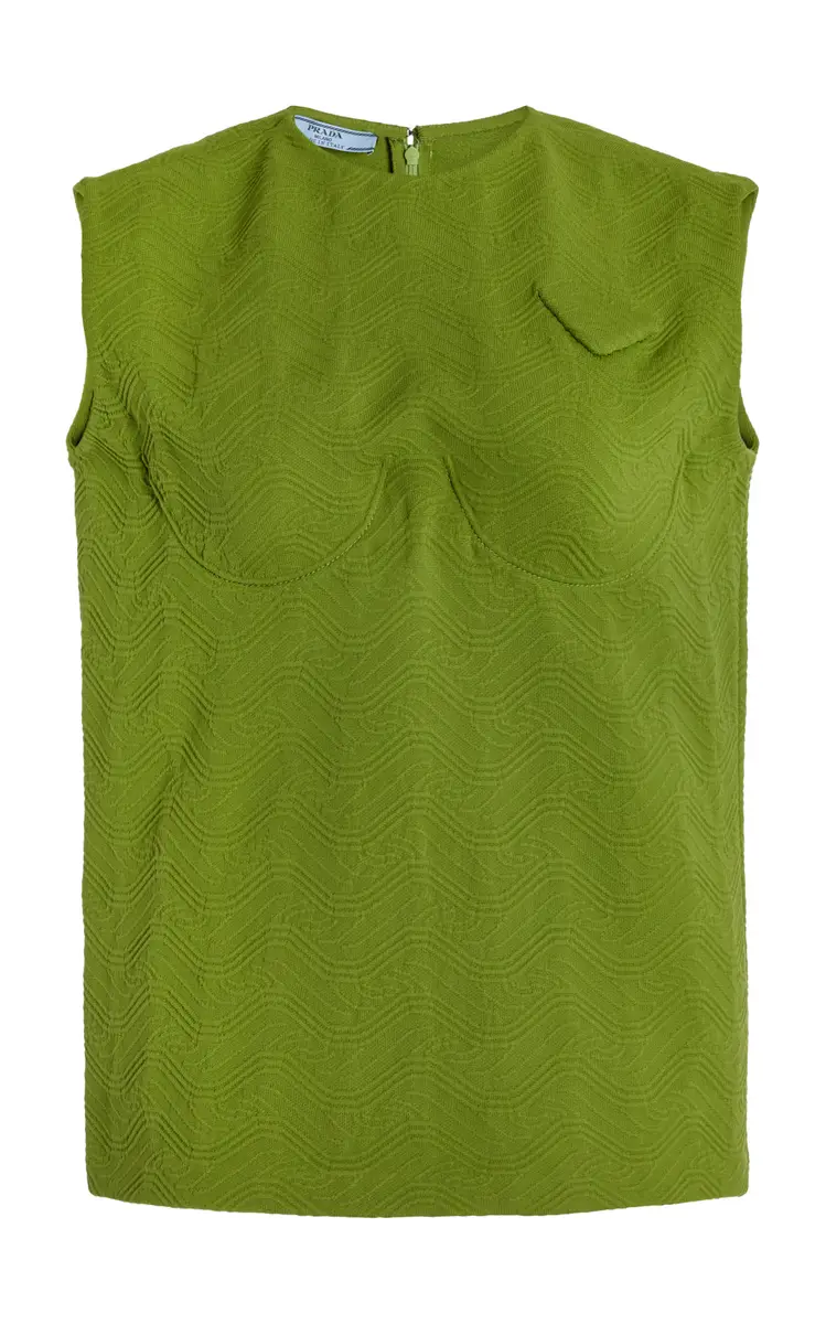 Bra-Detailed Jacquard Top Bra-Detailed Jacquard Top