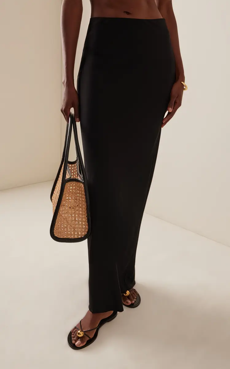 Anemos Bias-Cut Cupro Jersey Maxi Skirt | Thumbnail 3