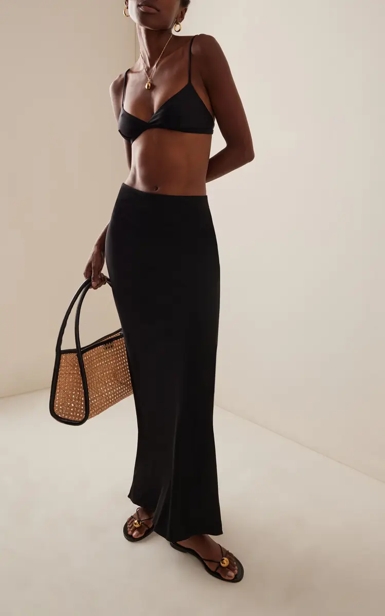 Anemos Bias-Cut Cupro Jersey Maxi Skirt | Thumbnail 6