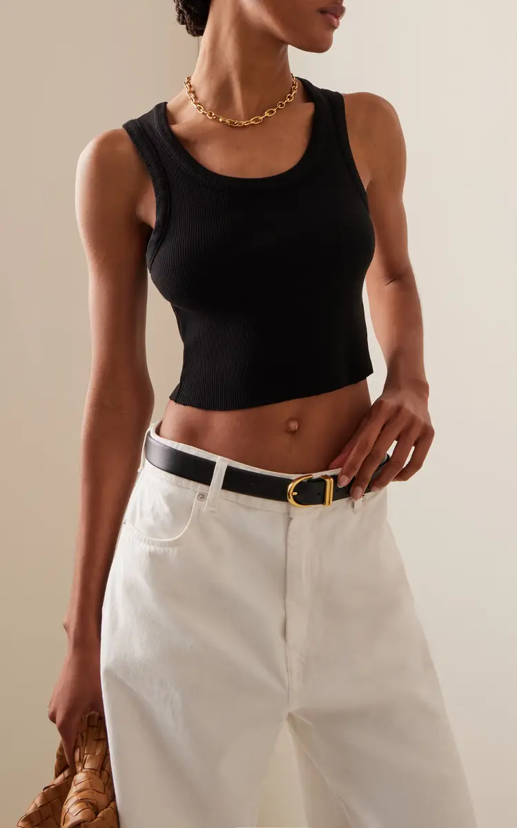 AGOLDE Poppy Cotton-Blend Cropped Tank Top | Thumbnail 2