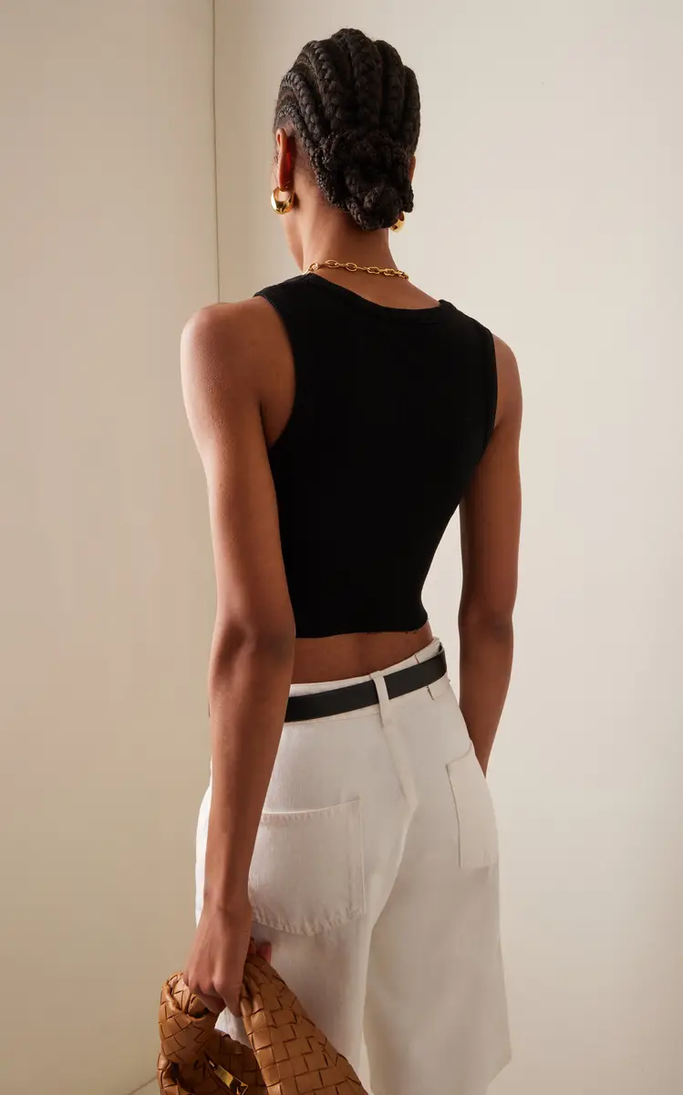AGOLDE Poppy Cotton-Blend Cropped Tank Top | Thumbnail 4
