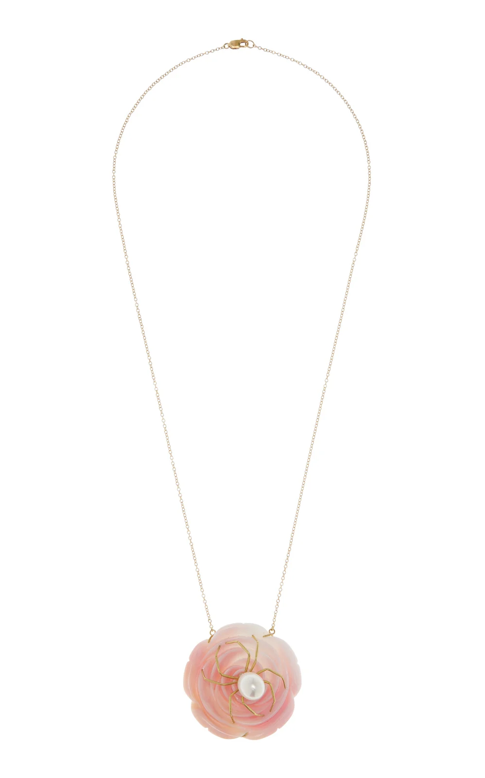18K Yellow Pink Conch Diamond Necklace 18K Yellow Pink Conch Diamond Necklace