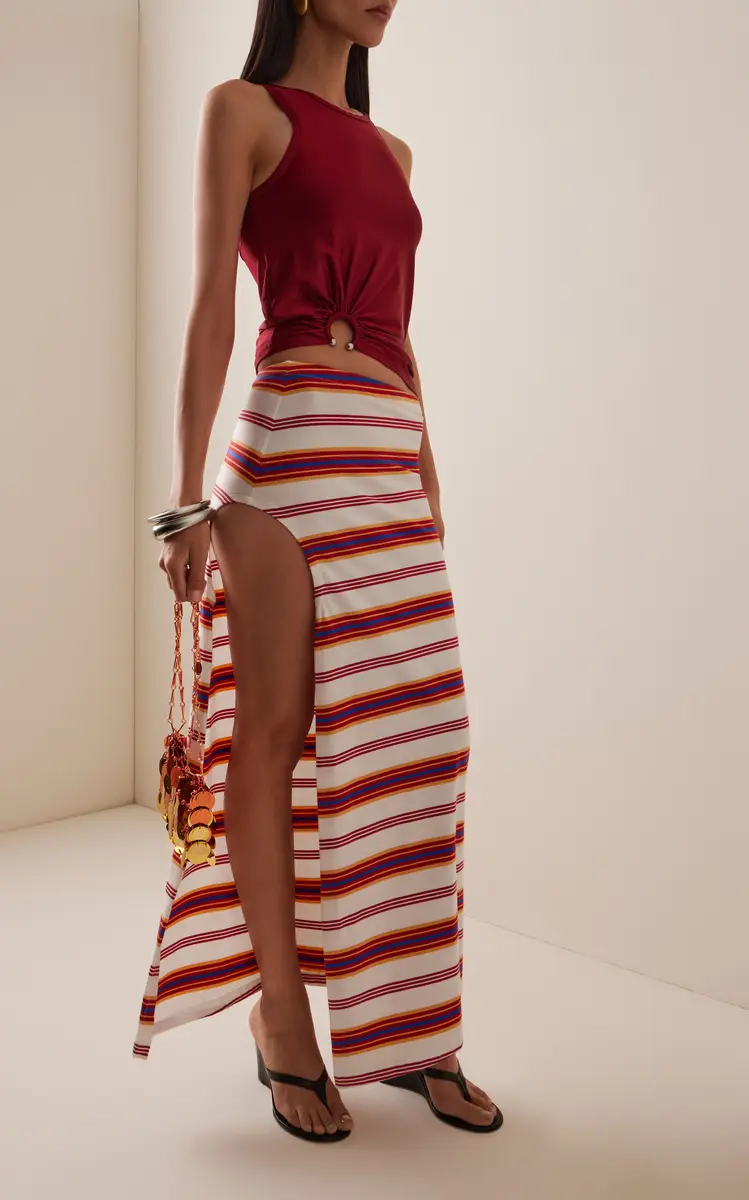 Rabanne Gathered-Detail Stretch-Cotton Maxi Skirt | Thumbnail 2 Rabanne Gathered-Detail Stretch-Cotton Maxi Skirt | Thumbnail 2