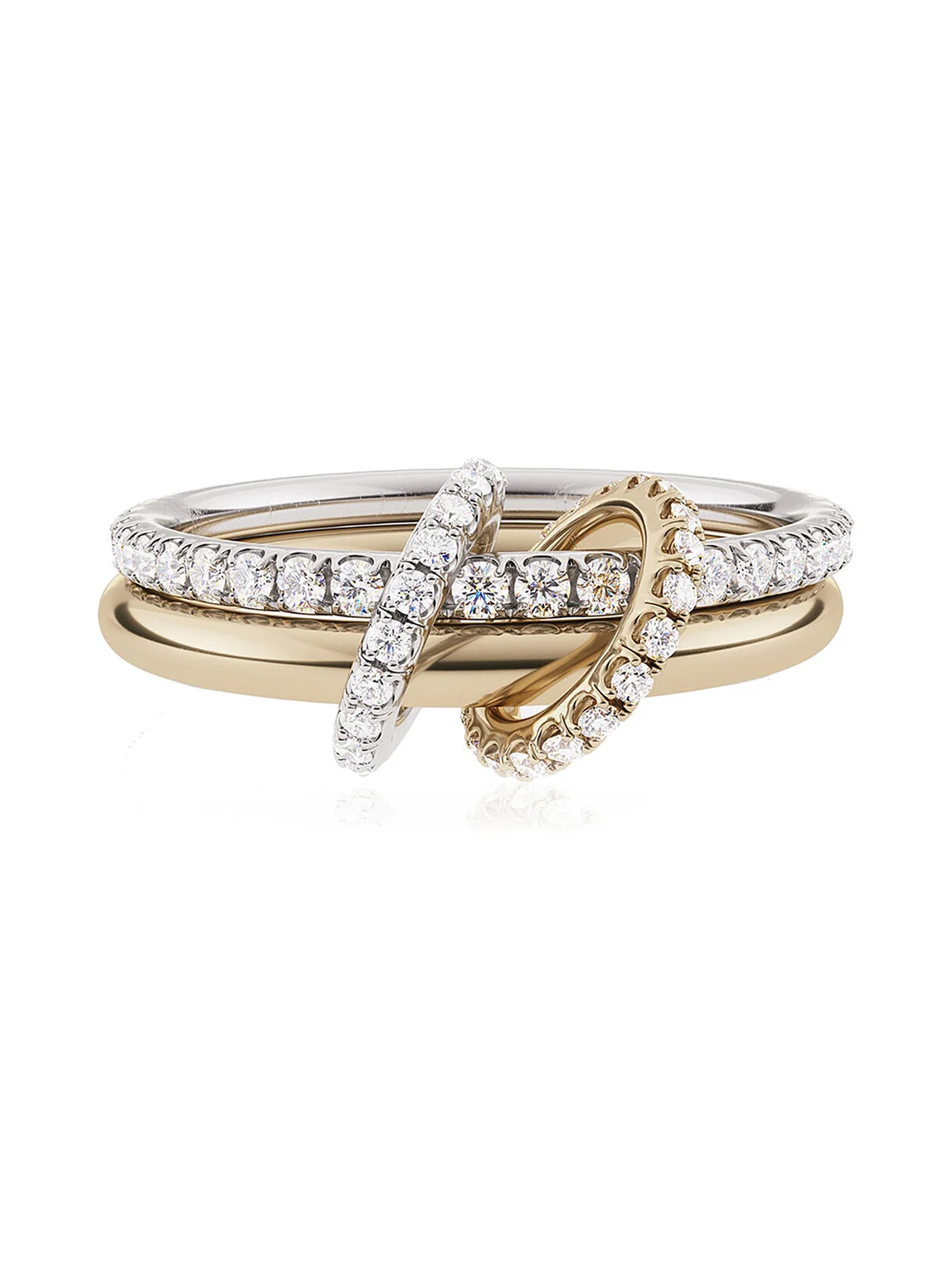 Ceres 18K Yellow And White Gold Diamond Ring