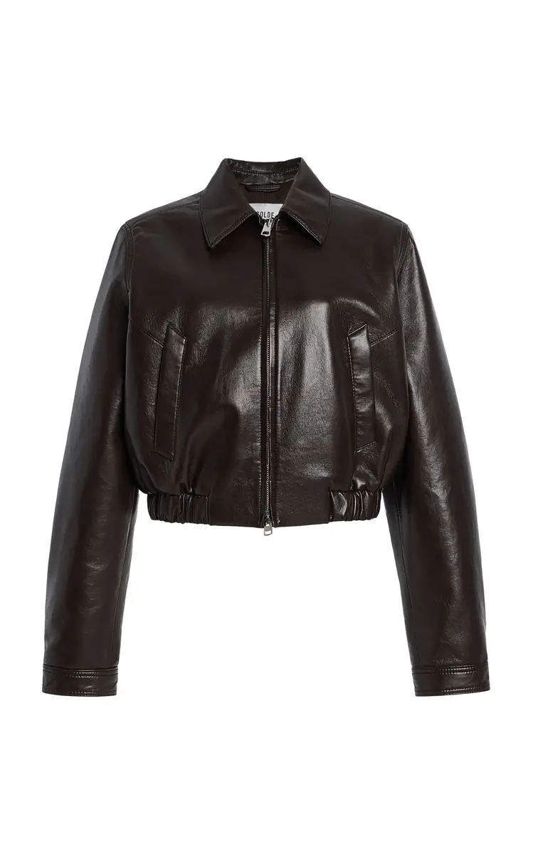 Agolde x Shoreditch Ski Club Essie Leather Jacket | Image 1 Agolde x Shoreditch Ski Club Essie Leather Jacket | Image 1