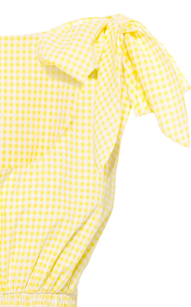 Miu Miu Smocked Checked Cotton Mini Dress | Thumbnail 9 Miu Miu Smocked Checked Cotton Mini Dress | Thumbnail 9