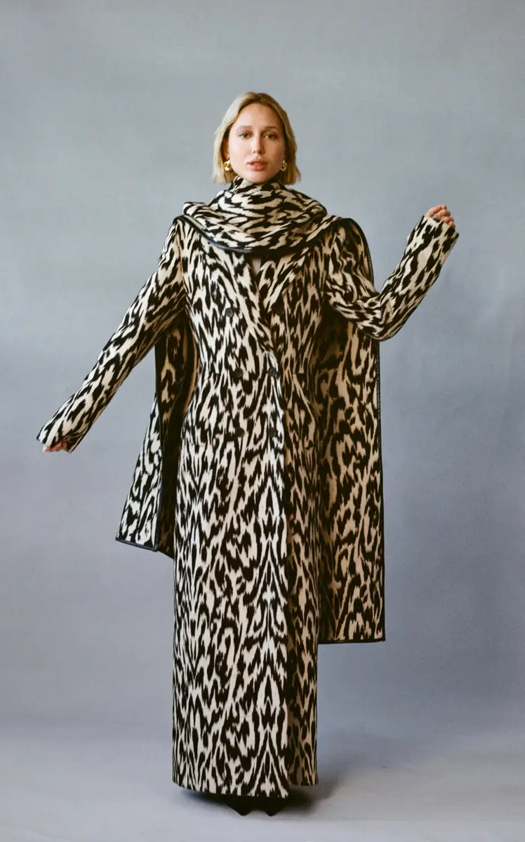 Brandon Maxwell The Demi Printed Wool Coat | Thumbnail 2 Brandon Maxwell The Demi Printed Wool Coat | Thumbnail 2