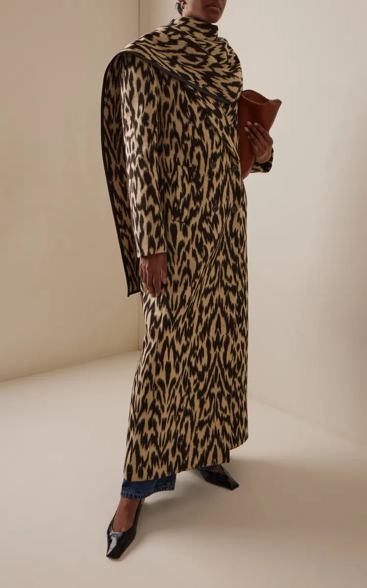 Brandon Maxwell The Demi Printed Wool Coat | Thumbnail 3 Brandon Maxwell The Demi Printed Wool Coat | Thumbnail 3